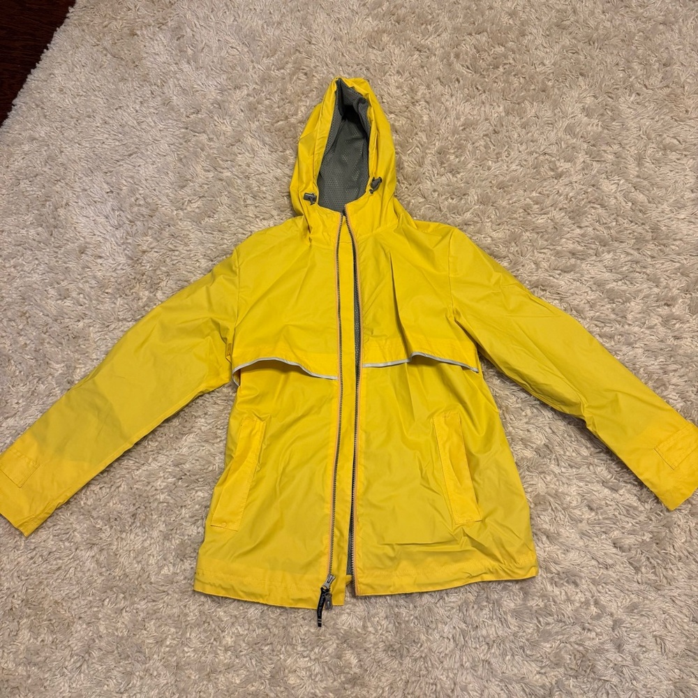 Charles River Apparel Yellow Raincoat Weather-Resistant Hooded
